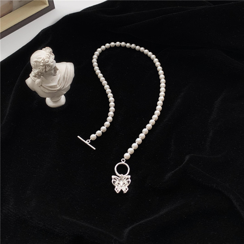 Vòng cổ dây chuyền ngọc trai zircon cánh bướm đính đá
