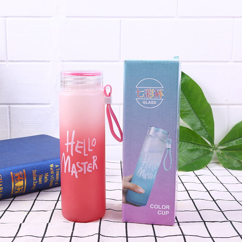 Bình Đựng Nước Thủy Tinh Hello Master - BN19 - Xanh Dương