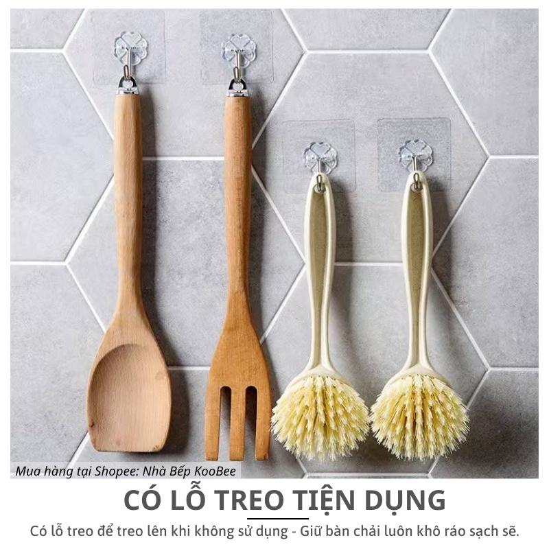 Bàn chải cọ rửa xoong nồi, bồn rửa chén bát, chà sàn, mặt bếp, bồn tắm cán dài - Chổi cọ vệ sinh KooBee