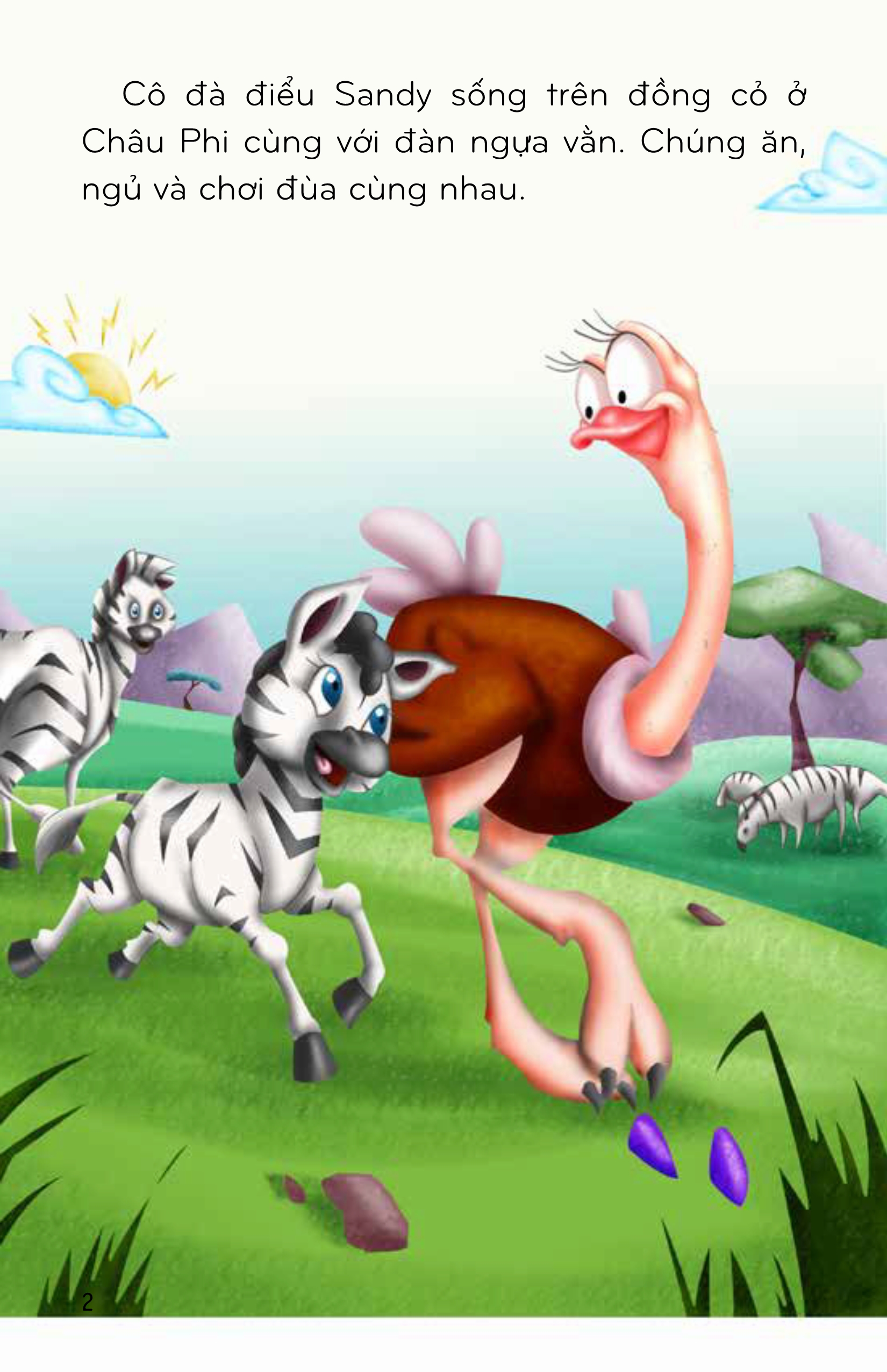 Thế Giới Tuyệt Vời Của Động Vật - Đà Điểu Và Ngựa Vằn