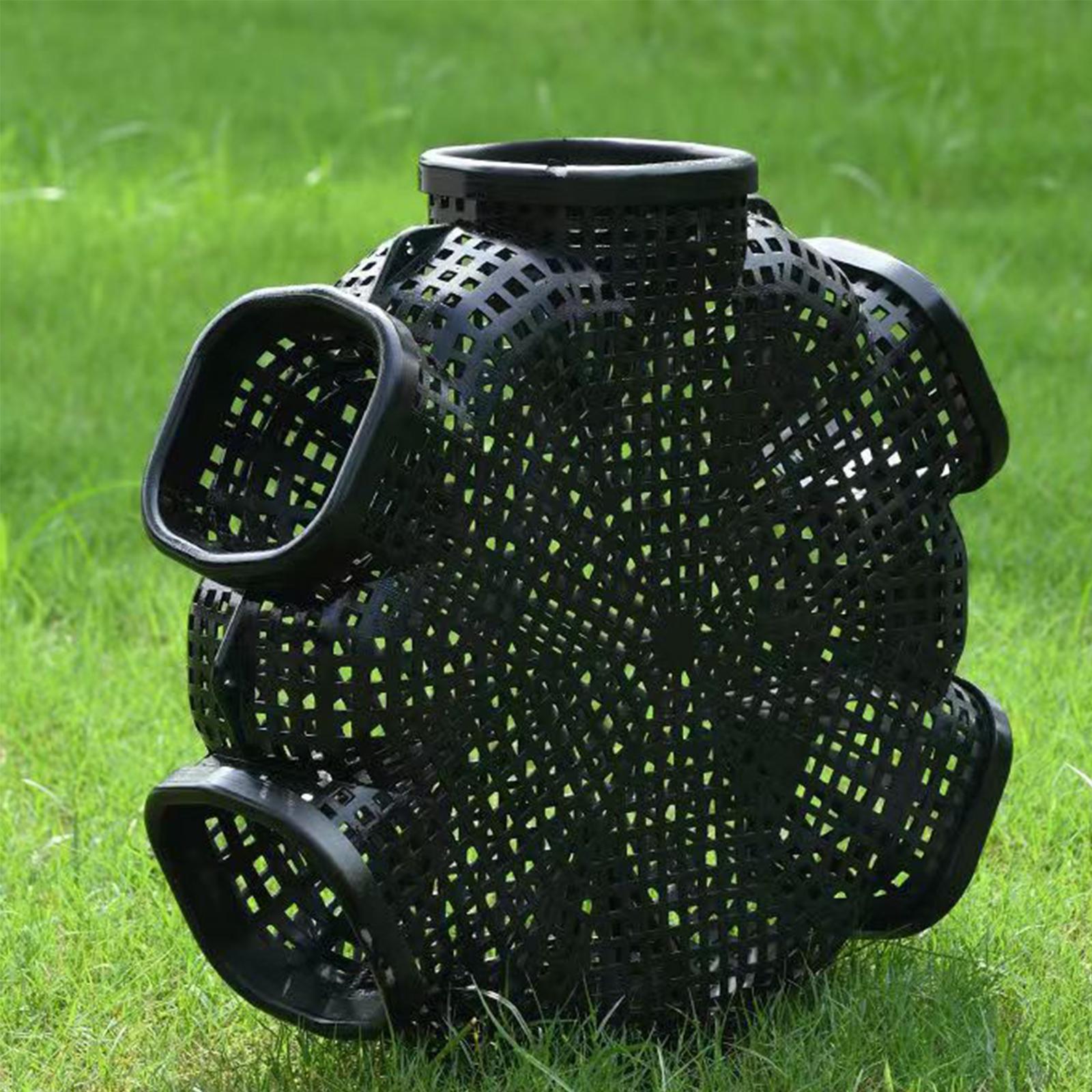 6 Hole Fishing Eel Cage Trap Loach Cage Fishing Tackle Tool Baits Mesh Fish Shrimp Cage for Crayfish Lobster Eel Minnow Shrimp