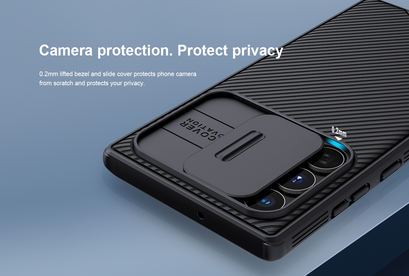 Ốp Lưng dành Cho Samsung Galaxy S22 Ultra Che Camera Nillkin CamShield Pro - Hàng Nhập Khẩu