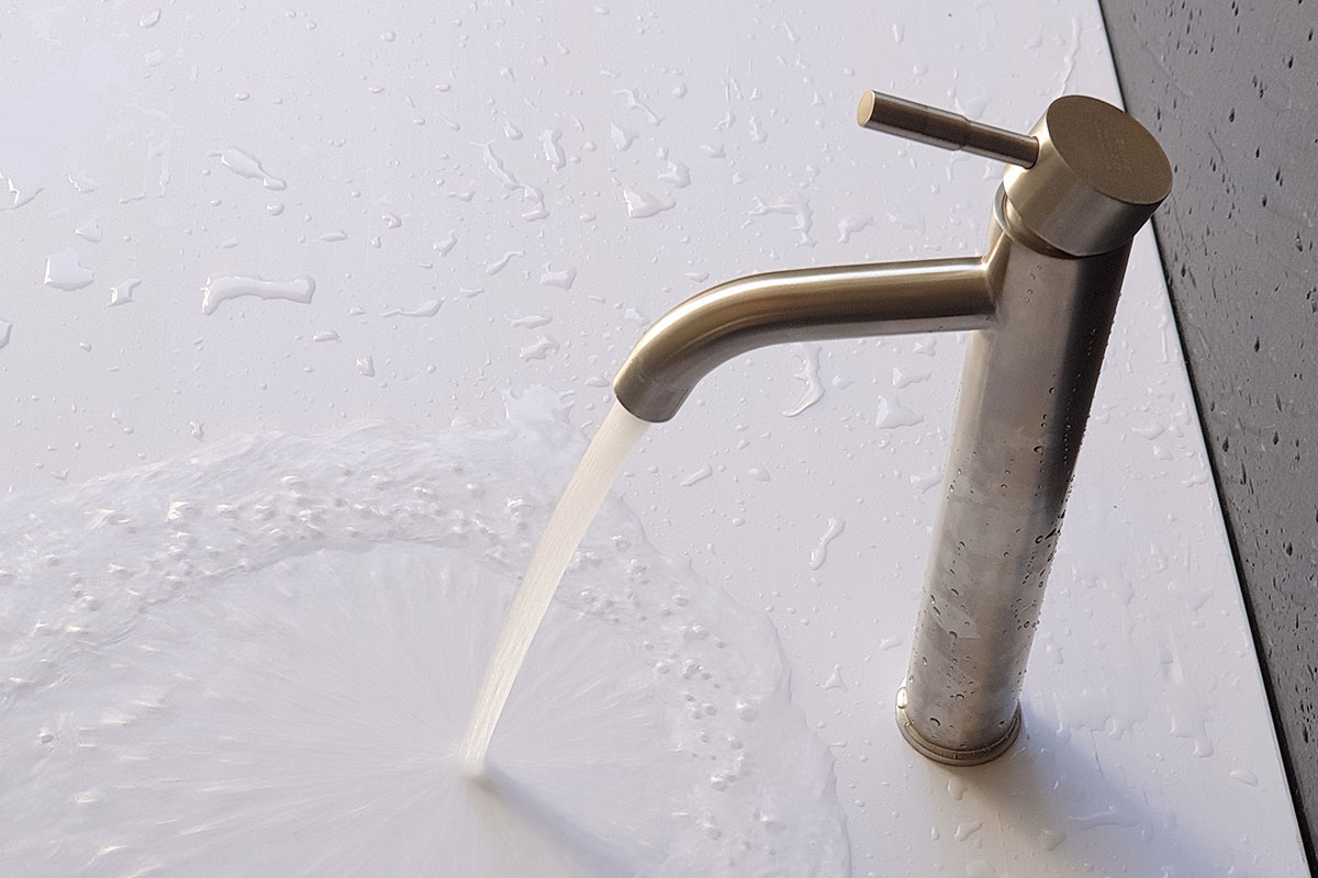Vòi lavabo điếu nóng lạnh, Inox SUS 304 Eurolife EL-T022
