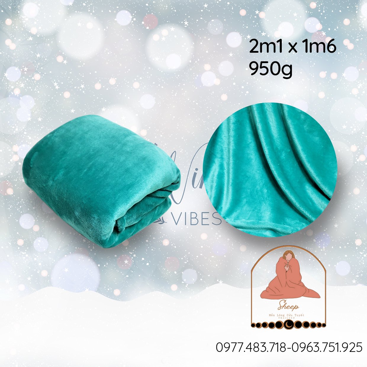 Mền lông cừu xanh cẩm thạch siêu mềm mịn