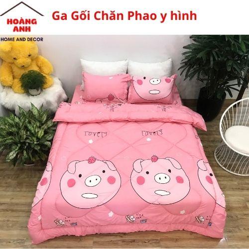 Sét chăn ga bọc đệm kèm 2 gối cottong poly nhiều kích thước