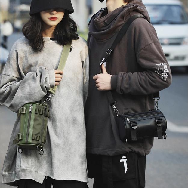 Túi đeo chéo Nam Nữ Mini nhỏ gọn Slim Bag Unisex vải Oxford nhập khẩu chống thấm nước màu Army T67