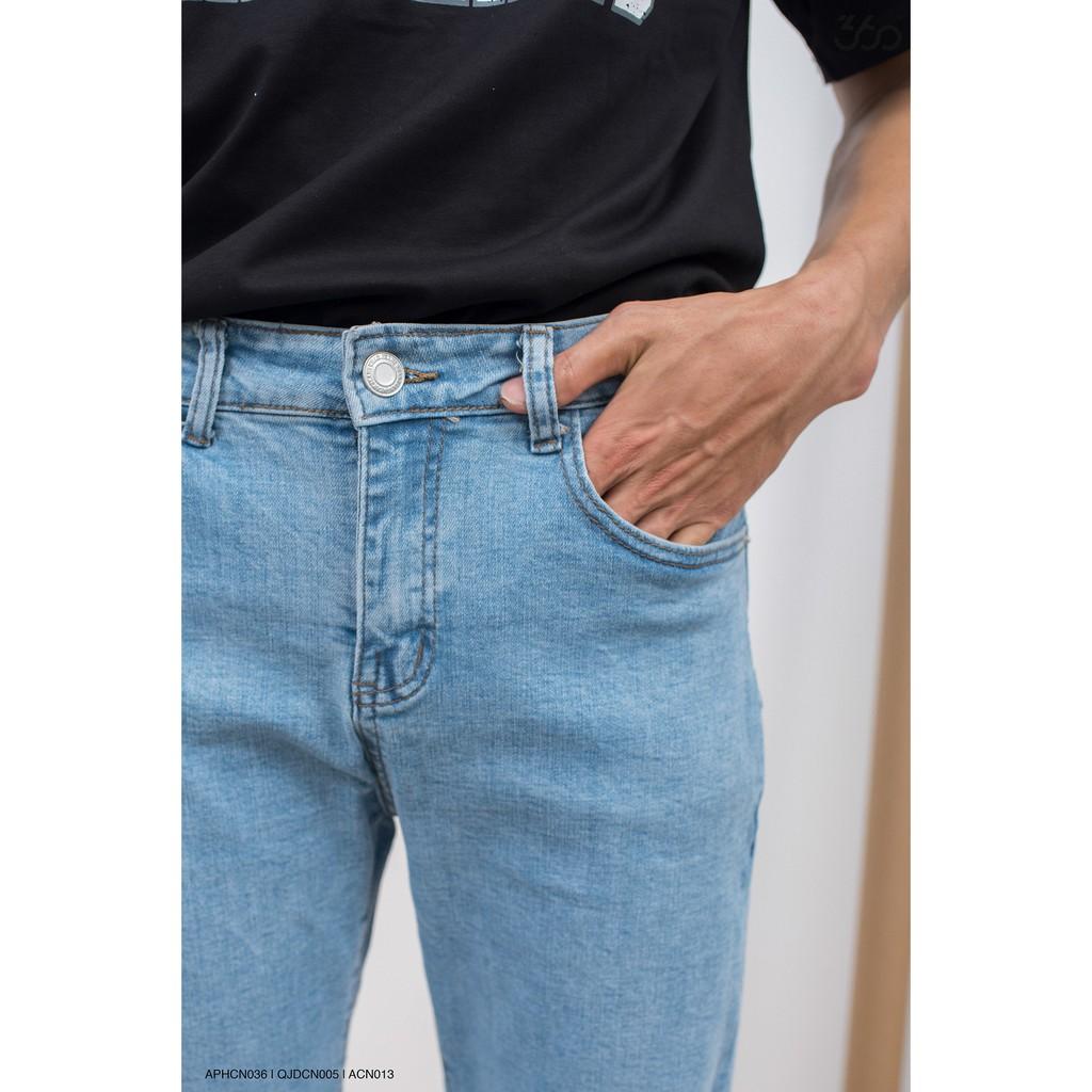 Sale Quần jean nam 360 BOUTIQUE dáng dài trẻ trung, năng động - QJDCN005