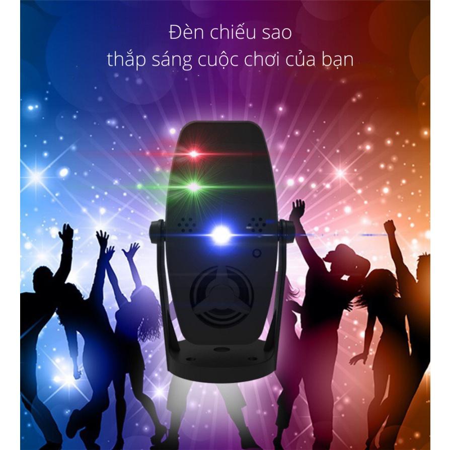 Đèn bay phòng M1 - loa tích hợp - cảm ứng theo nhạc có mic rời, đèn sân khấu cao cấp