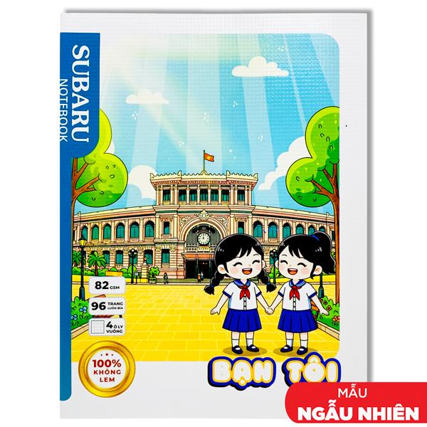 Tập Subaru Bạn Tôi - 4 Ô Ly Vuông - 96 Trang 82gsm - Vĩnh Thịnh A083-V1 (Mẫu Bìa Giao Ngẫu Nhiên)