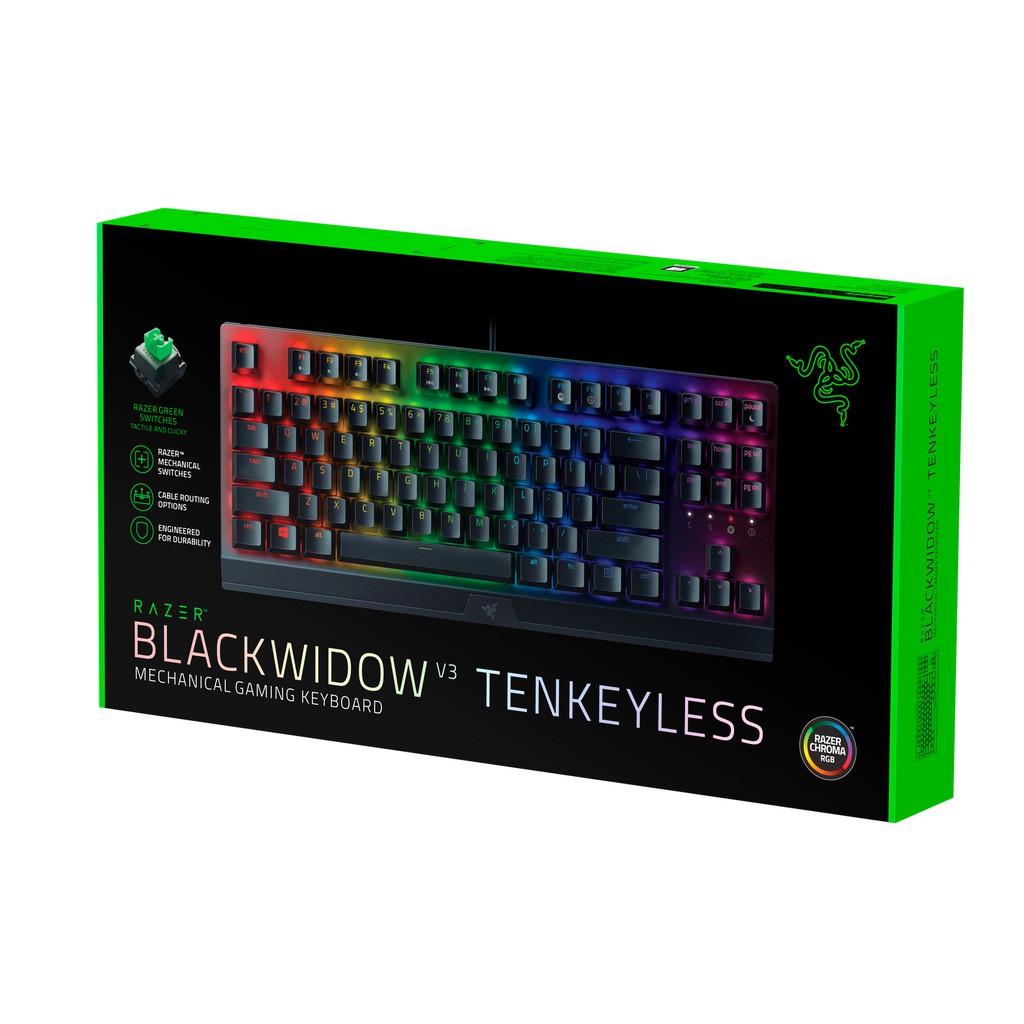 Bàn Phím Cơ Có Dây Razer BlackWidow V3 Tenkeyless - Mechanical - Hàng Chính Hãng