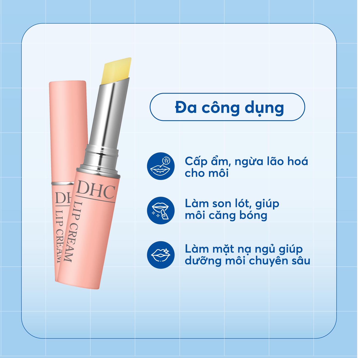 Son dưỡng môi mềm mọng DHC Lip Cream Nhật dưỡng môi khô, làm mặt nạ ngủ cho môi và son lót - Massel Official