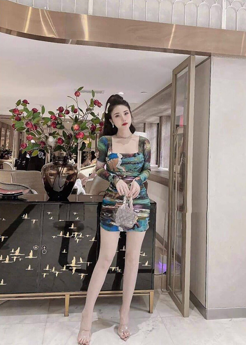 Đầm Ôm Body Họa Tiết In 3D Thời Trang