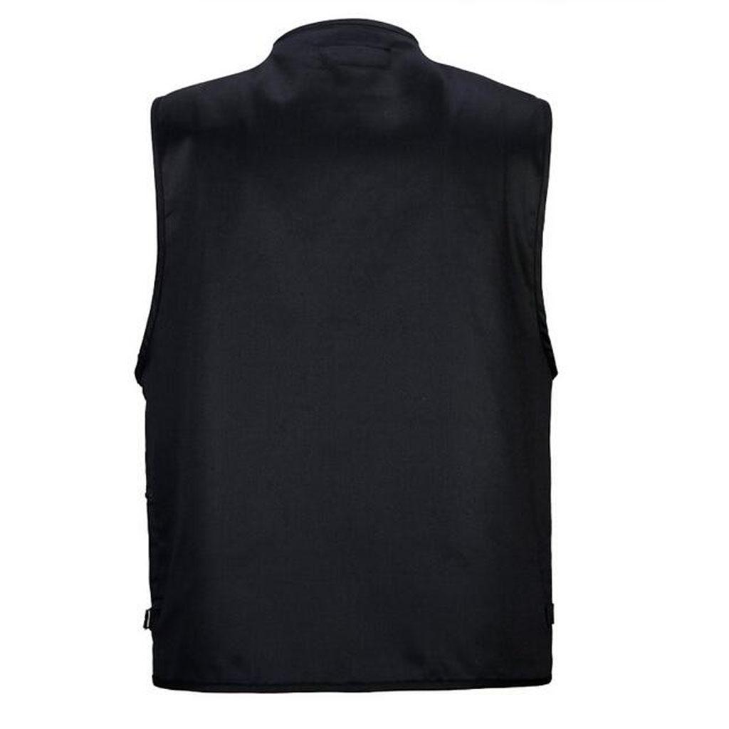 2pcs Men Multi Pocket Waistcoat Fishing Outdoor Travel Photography Vest Polyester Quick-dry Vest