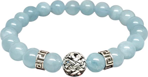 Vòng Đá Aquamarine Mix Charm Bạc Ngọc Quý Gemstones VPT042