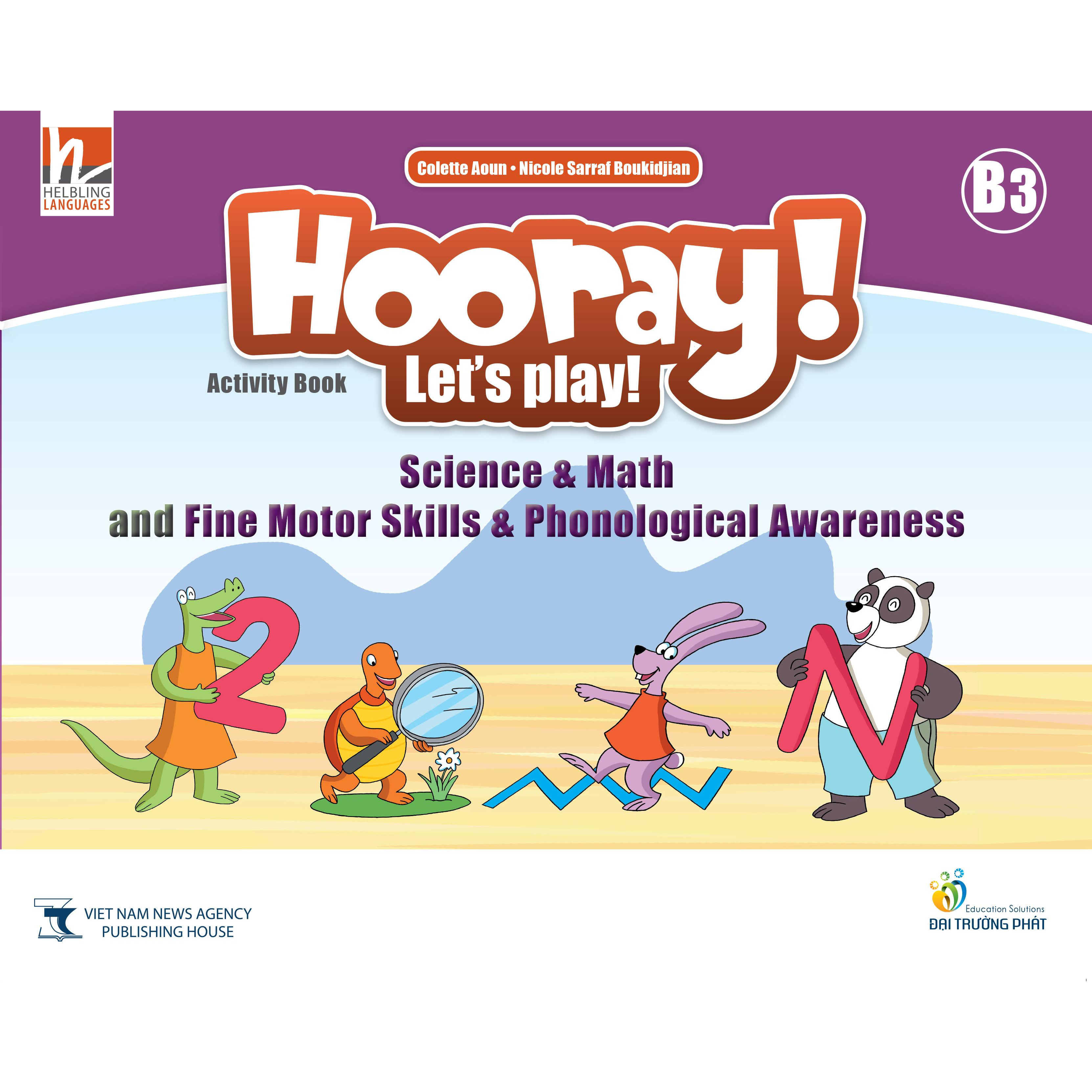 Hooray Let's Play B3 Science & Math and Fine Motor Skills-Phonological Awareness Activity Book