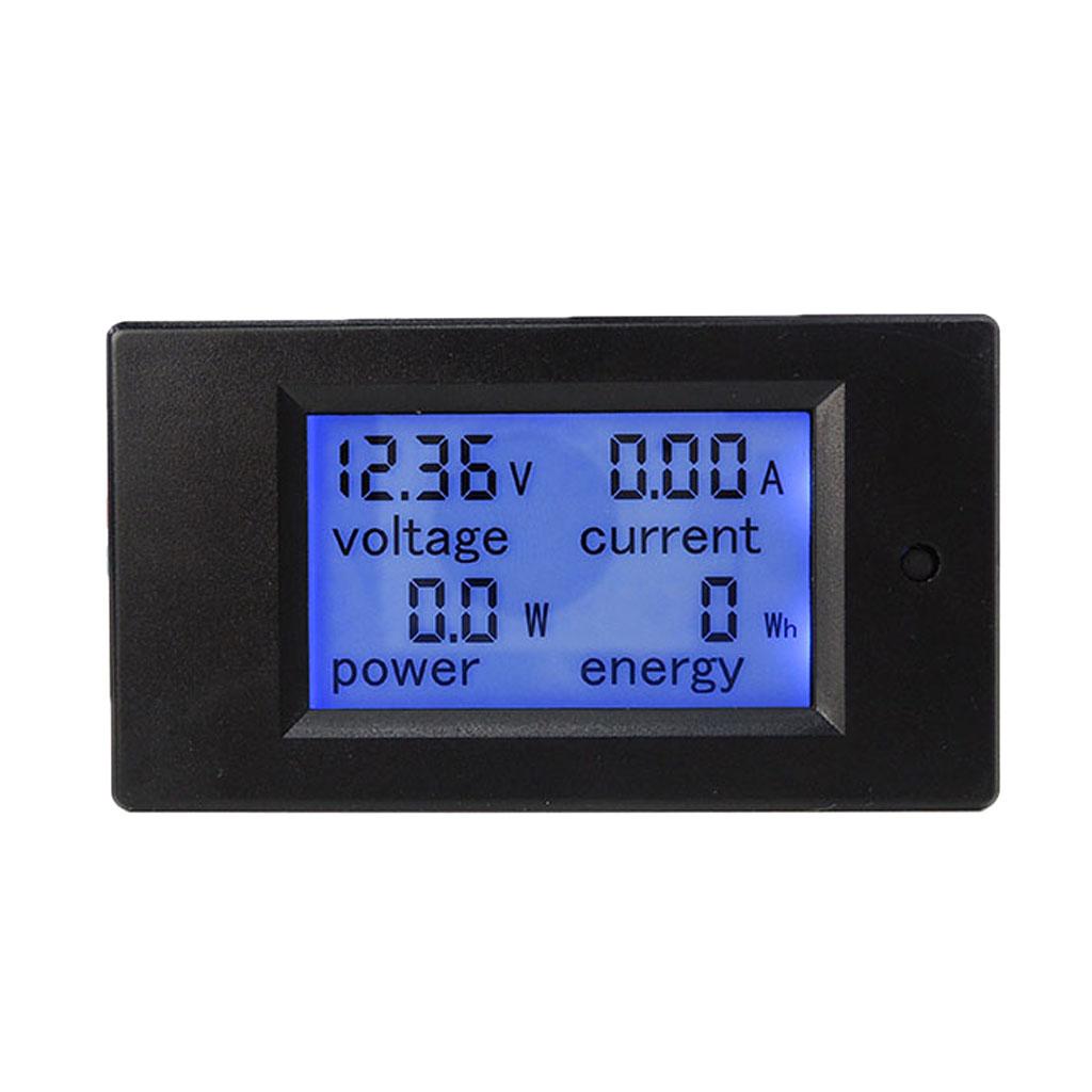 DC Voltmeter/Ammeter 4 in 1 LCD Digital Display Volt Current Power Meter