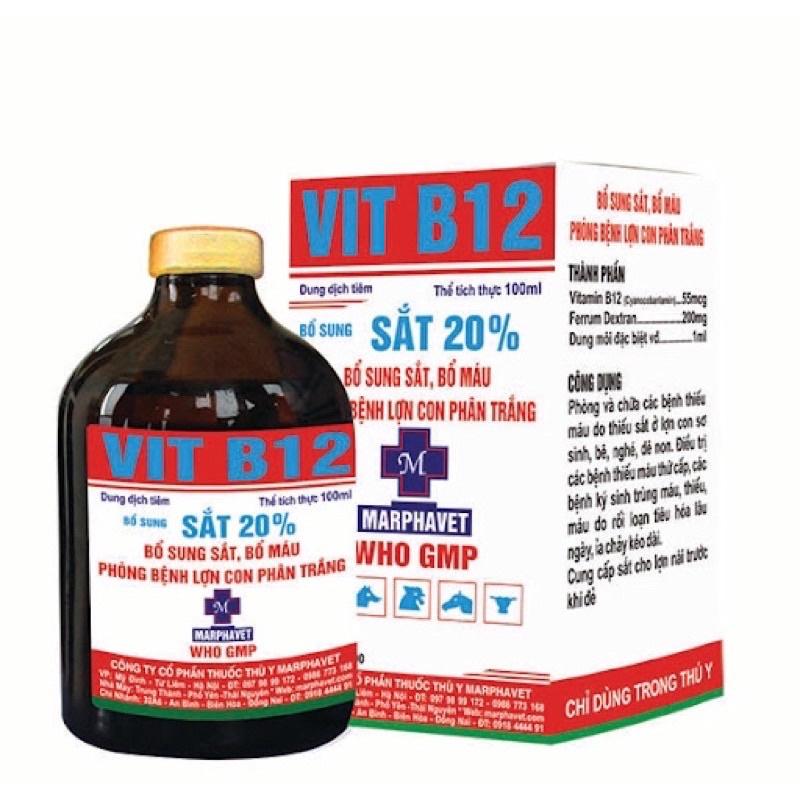 [ THÚ Y ] 1 lọ VIT B12 bổ sung sắt cho chó mèo trâu bò lợn gà