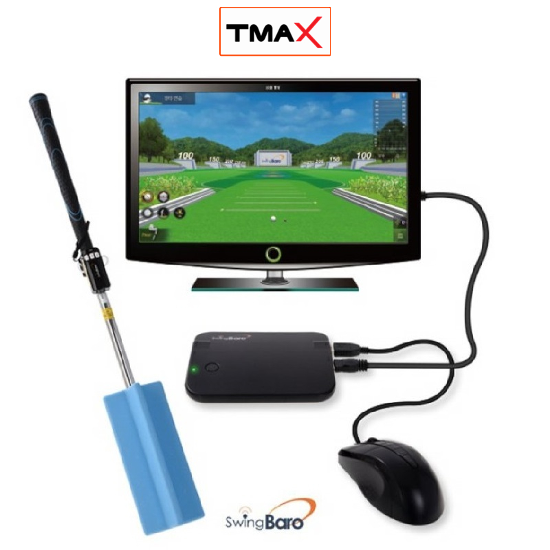 Bộ Chơi Golf Mô Phỏng 3D Cao Cấp TMAX SWING BARO Chơi Golf Tại Nhà Dễ Dàng 02 Chế Độ Tập Luyện + 05 Chế Độ Short Game.