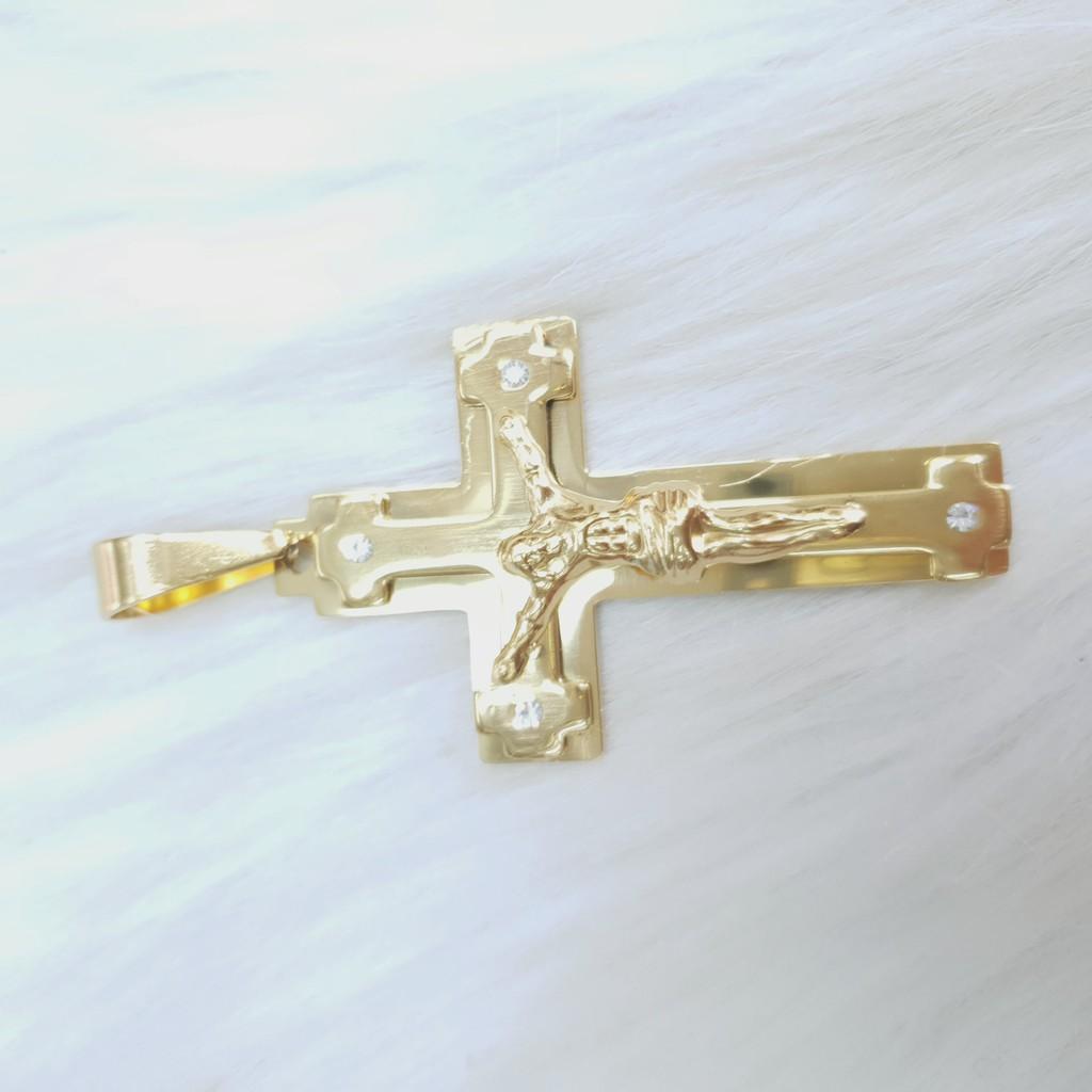 Mặt Tượng Thánh Giá Titanium Cao Cấp- Dùng lâu dài tắm rửa thoải mái không đen