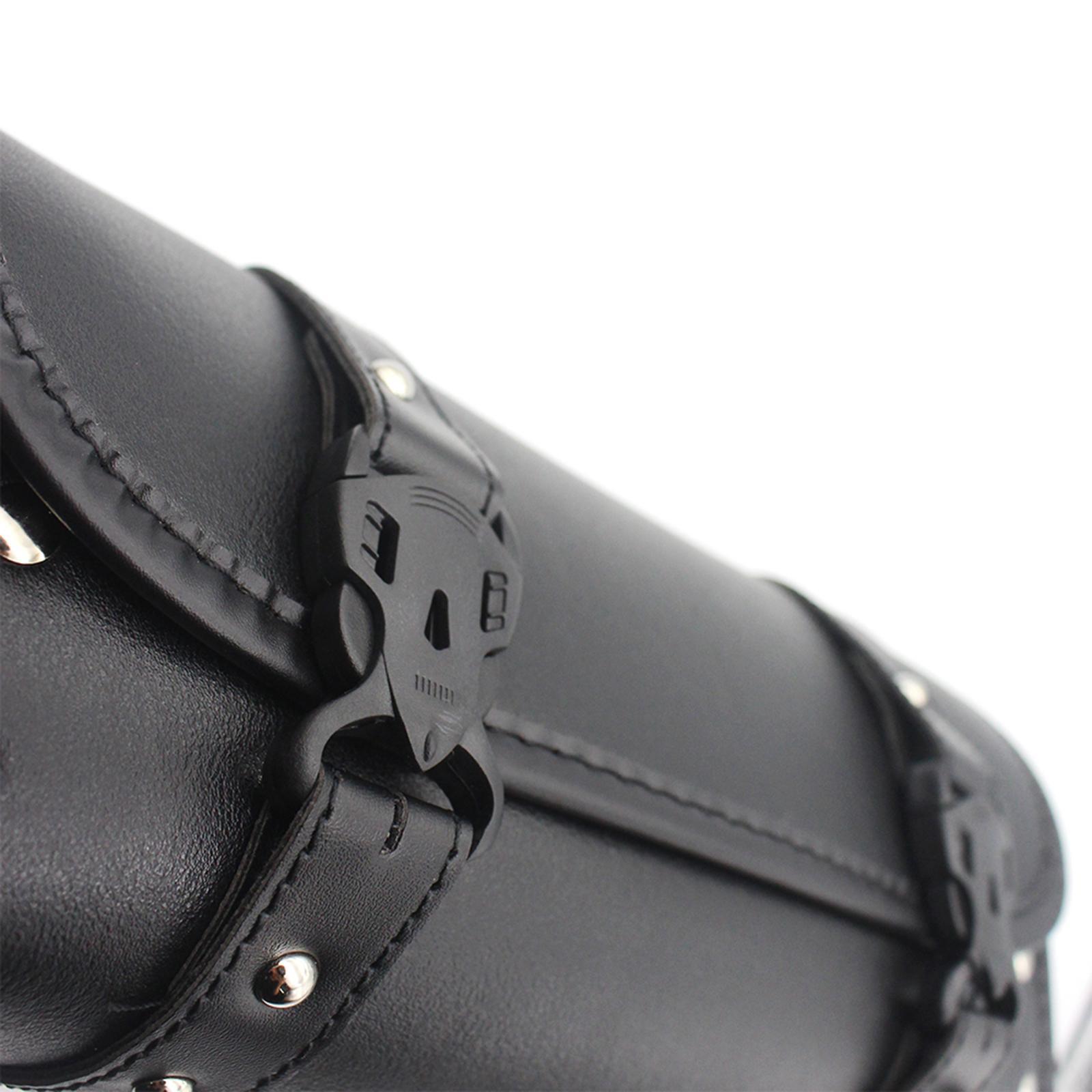 PU Leather Motorcycle/Motorbike Saddle Bag Tool Roll Storage Pouch