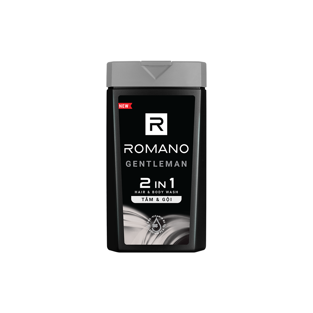 Sữa tắm gội Romano cho nam 2 trong 1 Gentleman 180g