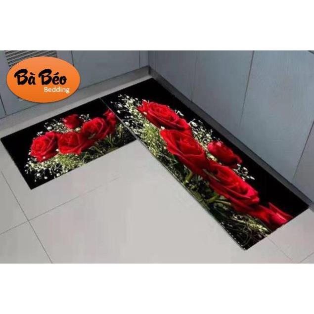 Bộ 2 thảm nhà bếp hình 3d