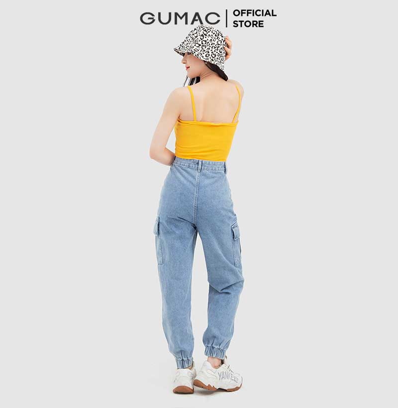 Áo croptop nữ GUMAC ATB11009 2 dây