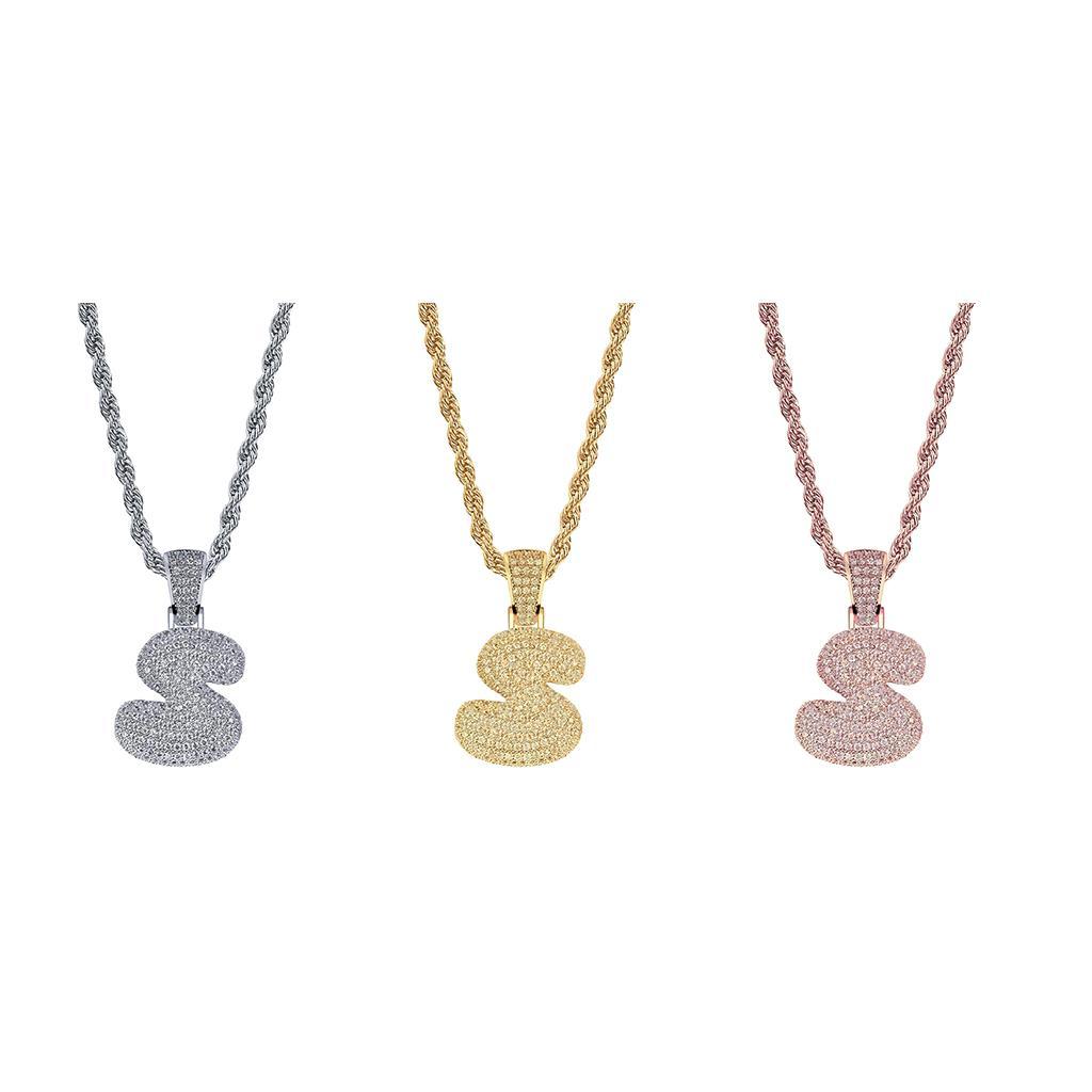 26 Letter S Pendant With Zircon Stone Pendant  Accessories