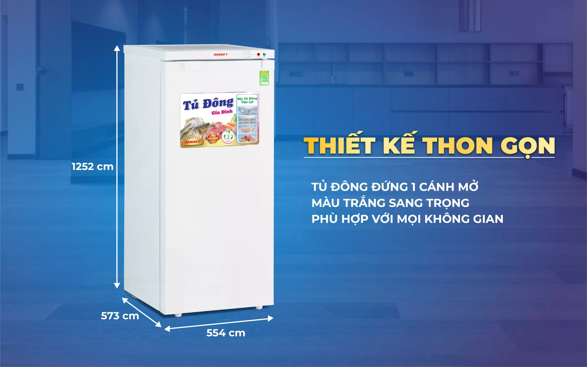 Tủ đông đứng Sanaky VH-180VD 150 lít - Hàng chính hãng (chỉ giao HCM)