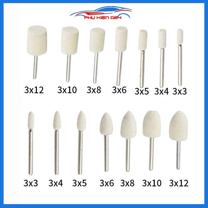 Đầu len đánh bóng kim loại, trang sức chân 6mm hình trụ hình nón đủ kích thước