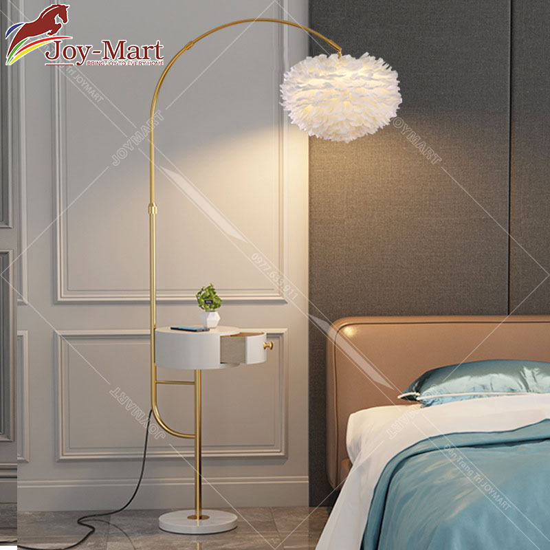Đèn Cây Đứng Lông Vũ - Đèn Đứng Sofa Trang Trí Phòng Khách Hiện Đại ML5112