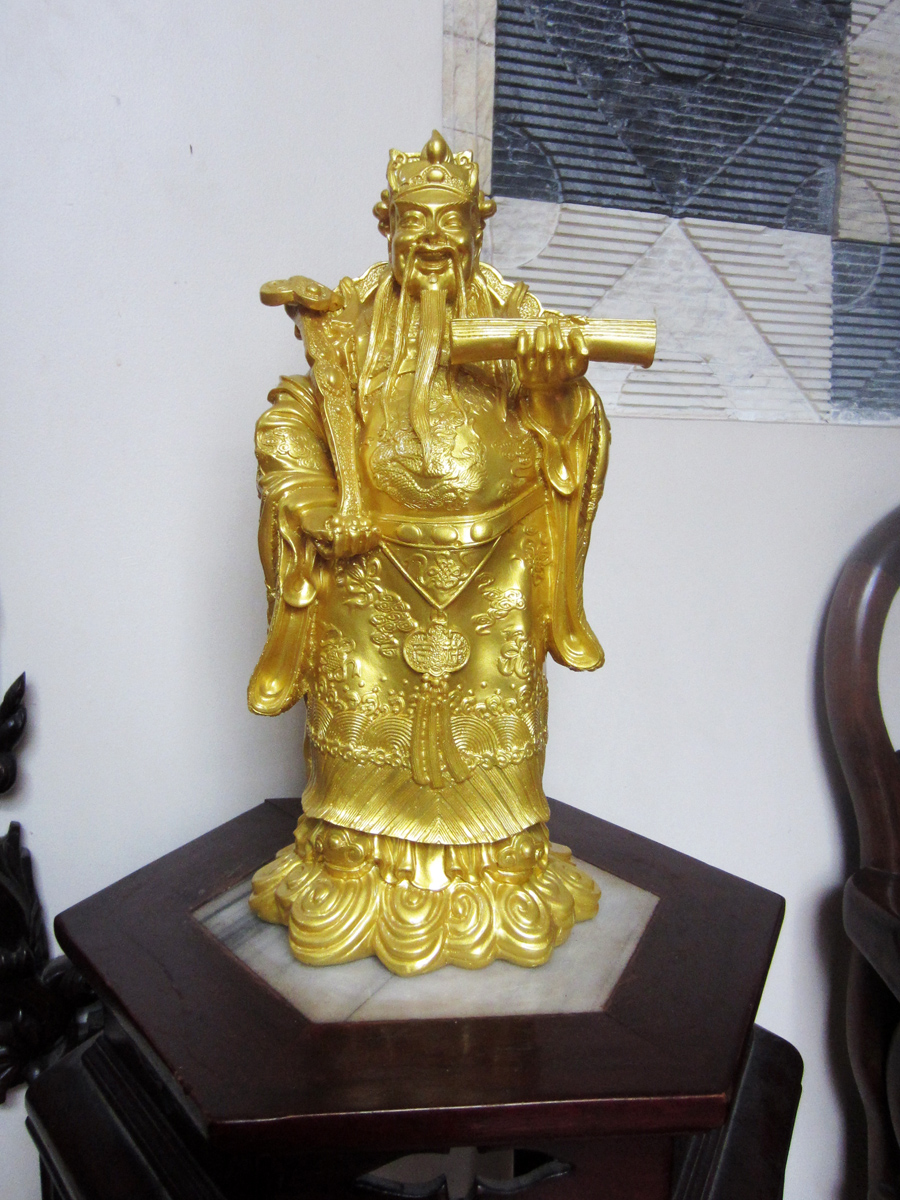 Bộ tượng đá Phúc Lộc Thọ vàng đại TDV37