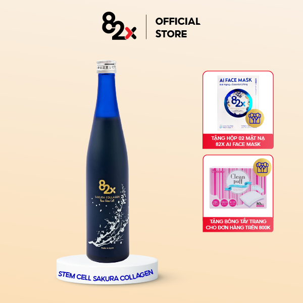 Nước Uống 82X STEM CELL COLLAGEN Hàm Lượng 120.000mg collagen, Tế bào gốc hoa hồng Damask
