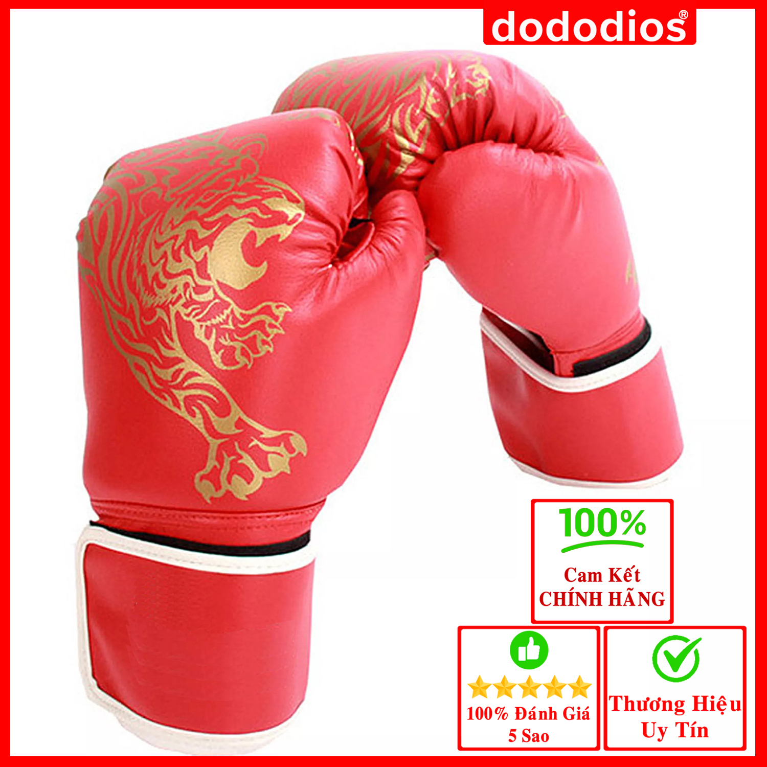 Bộ Đôi Găng Tay Đấm Bốc Cho Người Lớn Cao Cấp Freesize  Cho Người Từ 40 – 75Kg – Găng Bao Tay Tập Đấm Bốc Boxing MMA Hoa Văn Hổ Chính Hãng Dododios