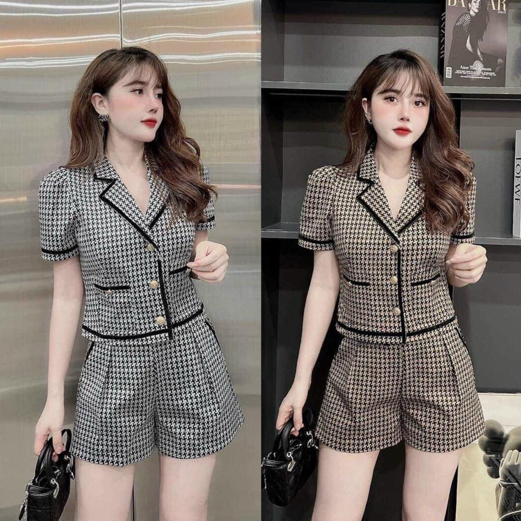Set Bộ Vest Nữ Quần đùi Caro Giá Tốt T082023  Mua tại Lazadavn