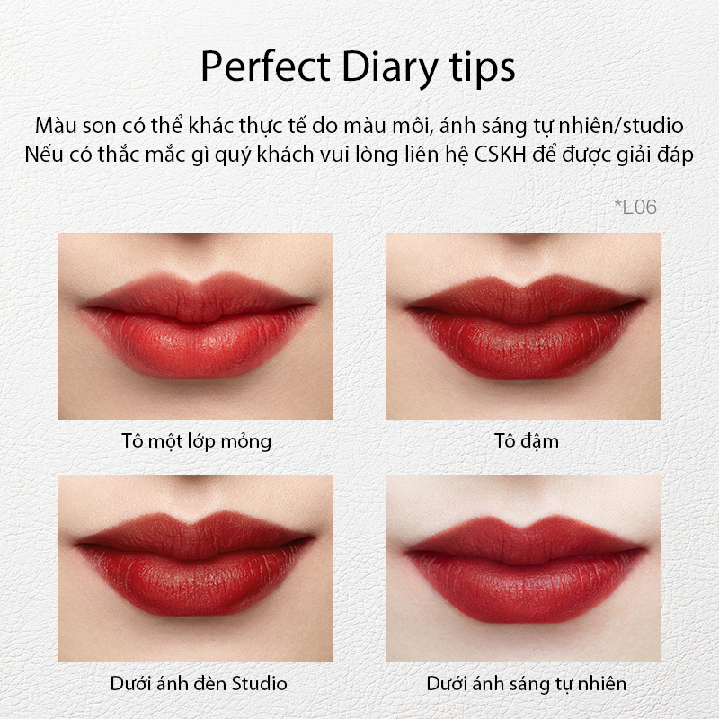 Bộ Son Môi 0.8gNhung Lì Độ lên màu Cao Phiên Bản Mùa Đông+Bảng Phấn Mắt 12 màu 14g Perfect Diary