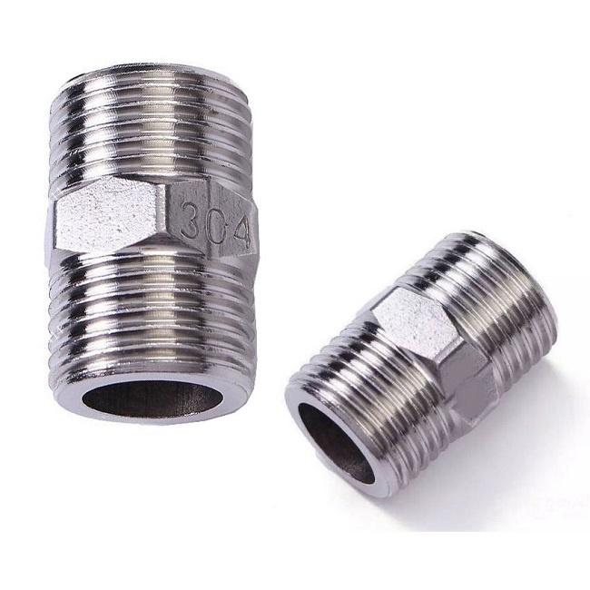 Kép inox ren ngoài inox 304, nối inox ren ngoài đúc sần đẹp