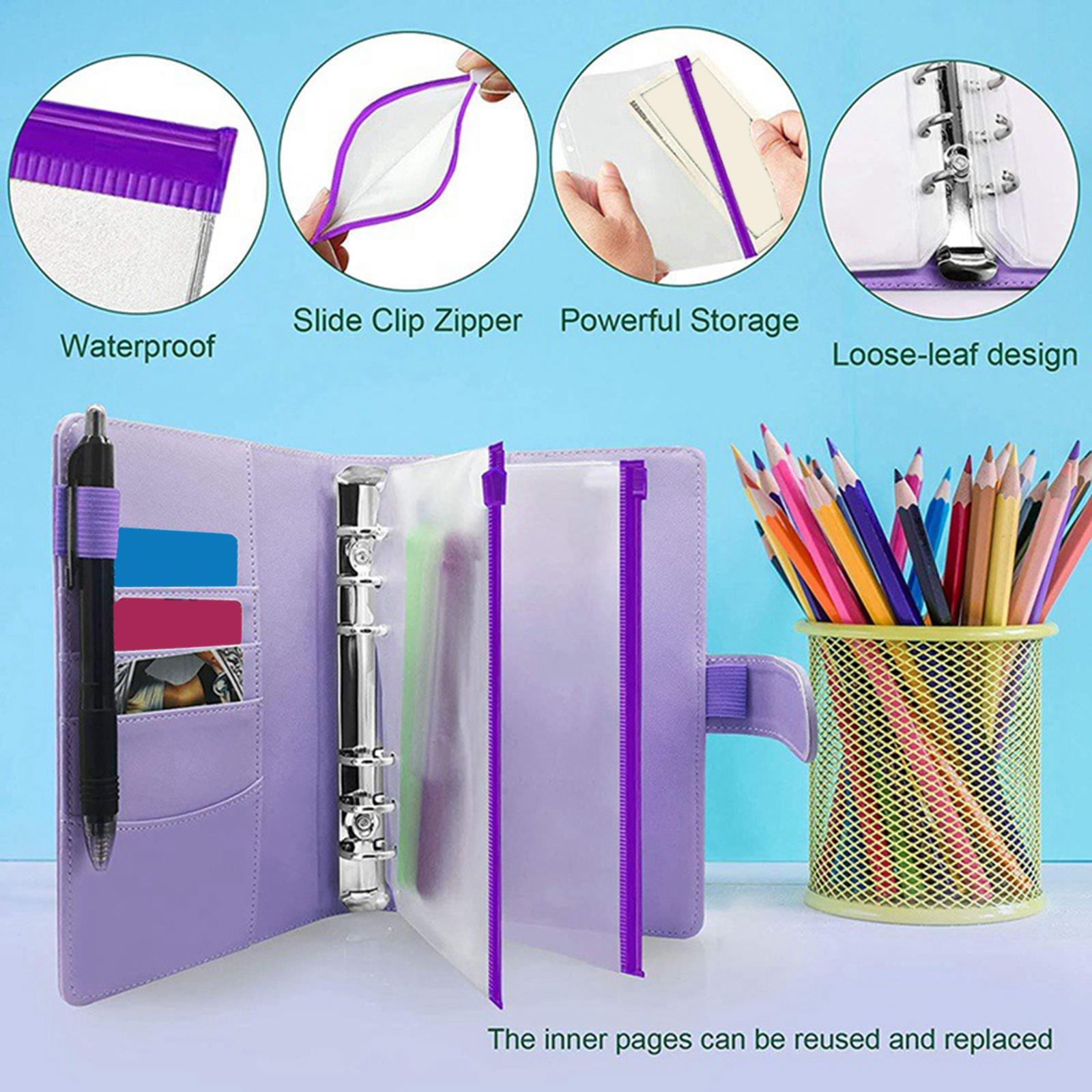 Bill Notebook Financial Organizer Personal Expense Clear Binder Envelopes Portable Finance