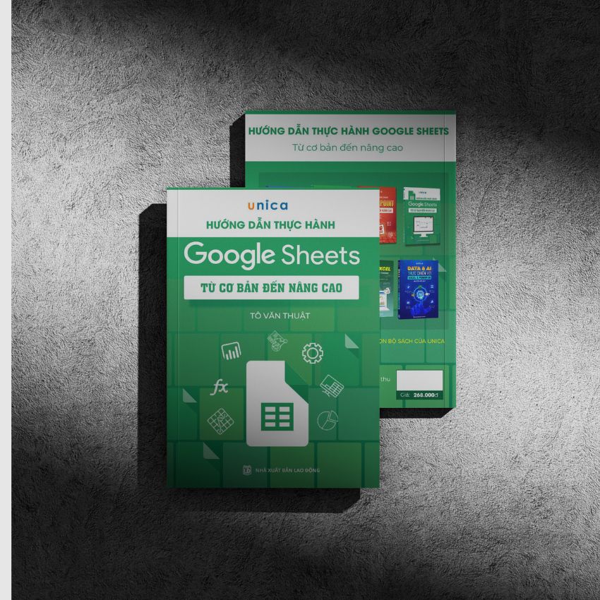 Combo 2 Sách PowerPoint - Google Sheets Thành Thạo Tin Học Văn Phòng Unica Kèm Video Bài Giảng