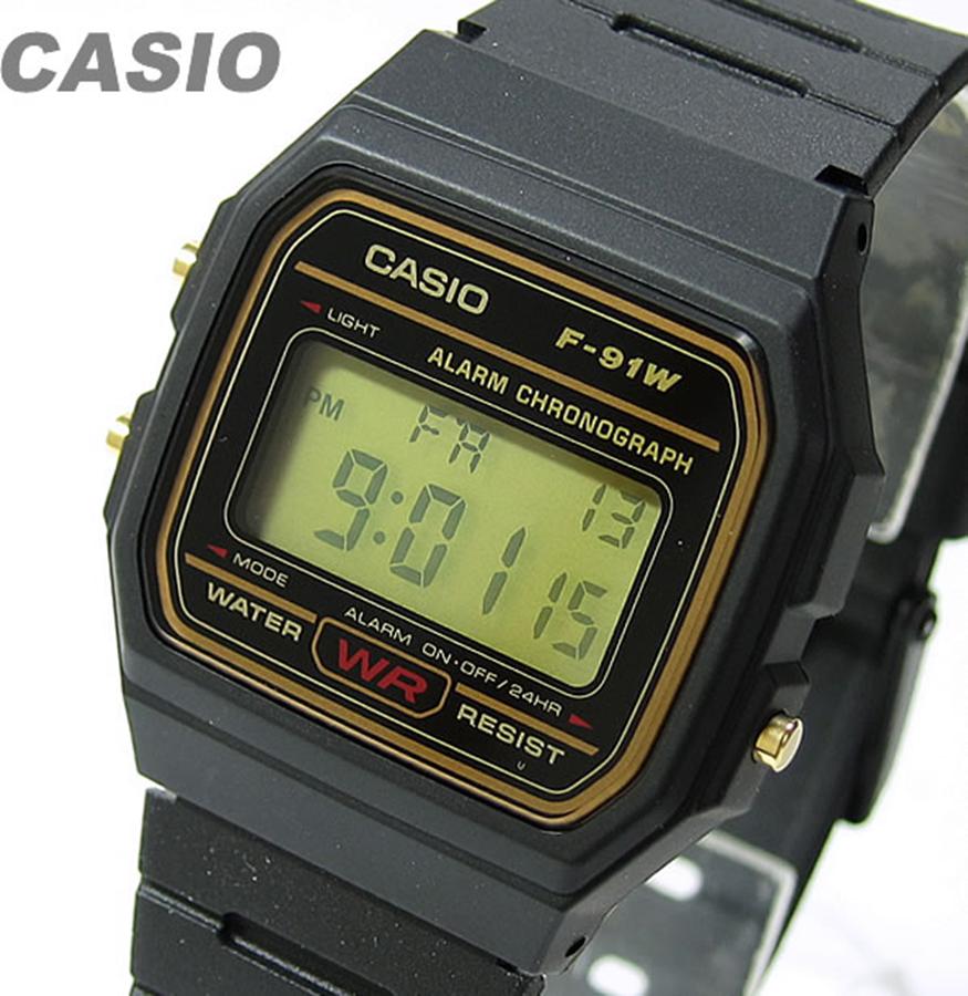 Đồng hồ unisex dây nhựa Casio F-91WG-9QDF