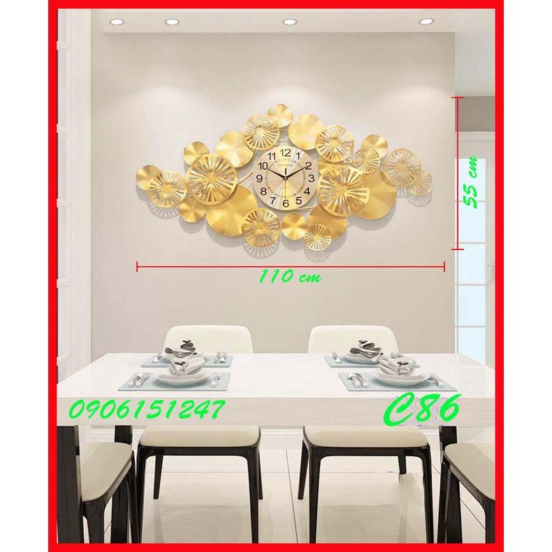 Đồng hồ treo tường trang trí decor C86 kích thước 110 x 55 cm