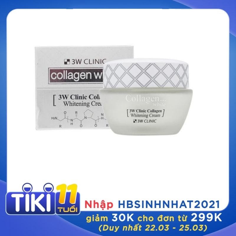 Kem Dưỡng Trắng Da Tinh Chất Collagen 3W Clinic Collagen Whitening Cream (60ml)