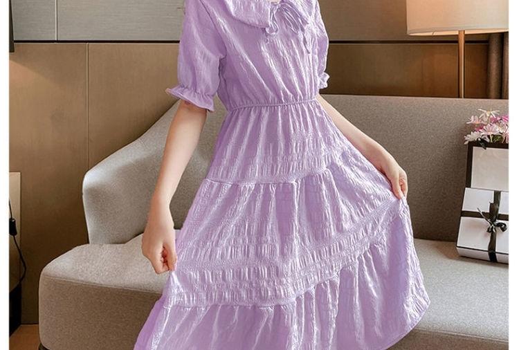 SHUANGYAN Cô gái mùa hè đầm mùa thu 2023 triều trung bé công chúa váy nàng tiên trung bình dài váy