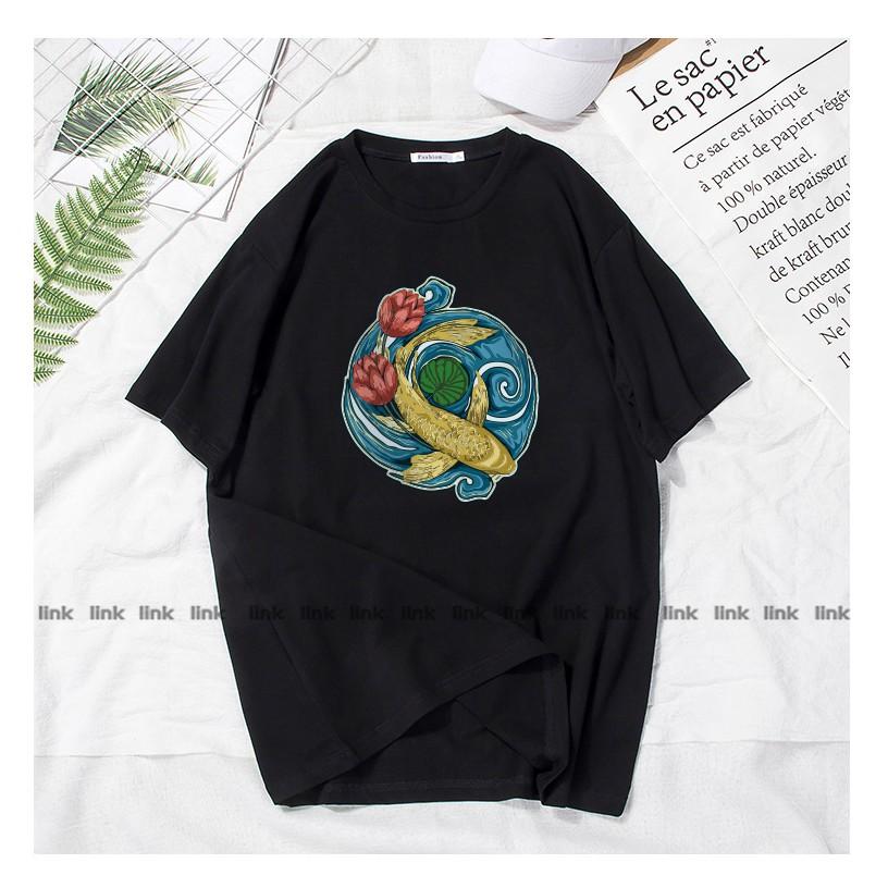 Áo thun tay lỡ CÁ - FISHING chất mát mềm mịn unisex