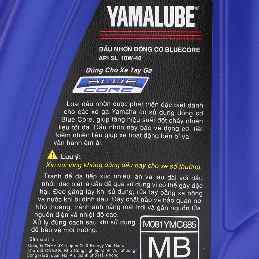 Dầu Nhớt Dành Cho Xe Ga Yamalube Blue Core Oil MA (0.8L)