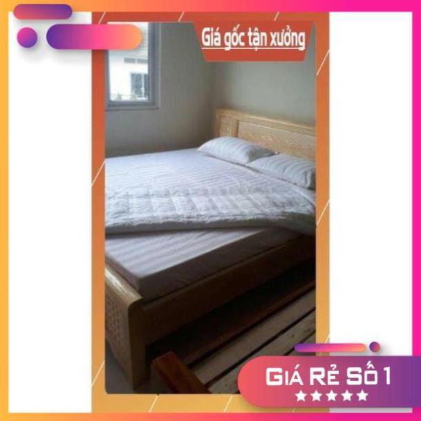 Bộ Drap Cotton Trắng sọc 3 phân đủ kích thước 2tấc