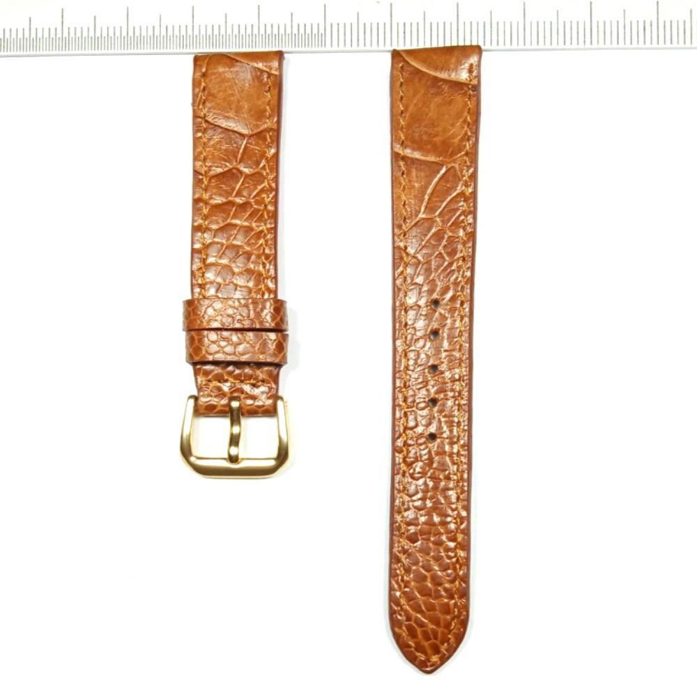 Dây Đeo Đồng Hồ Da Đà Điểu 22mm Màu Nâu
