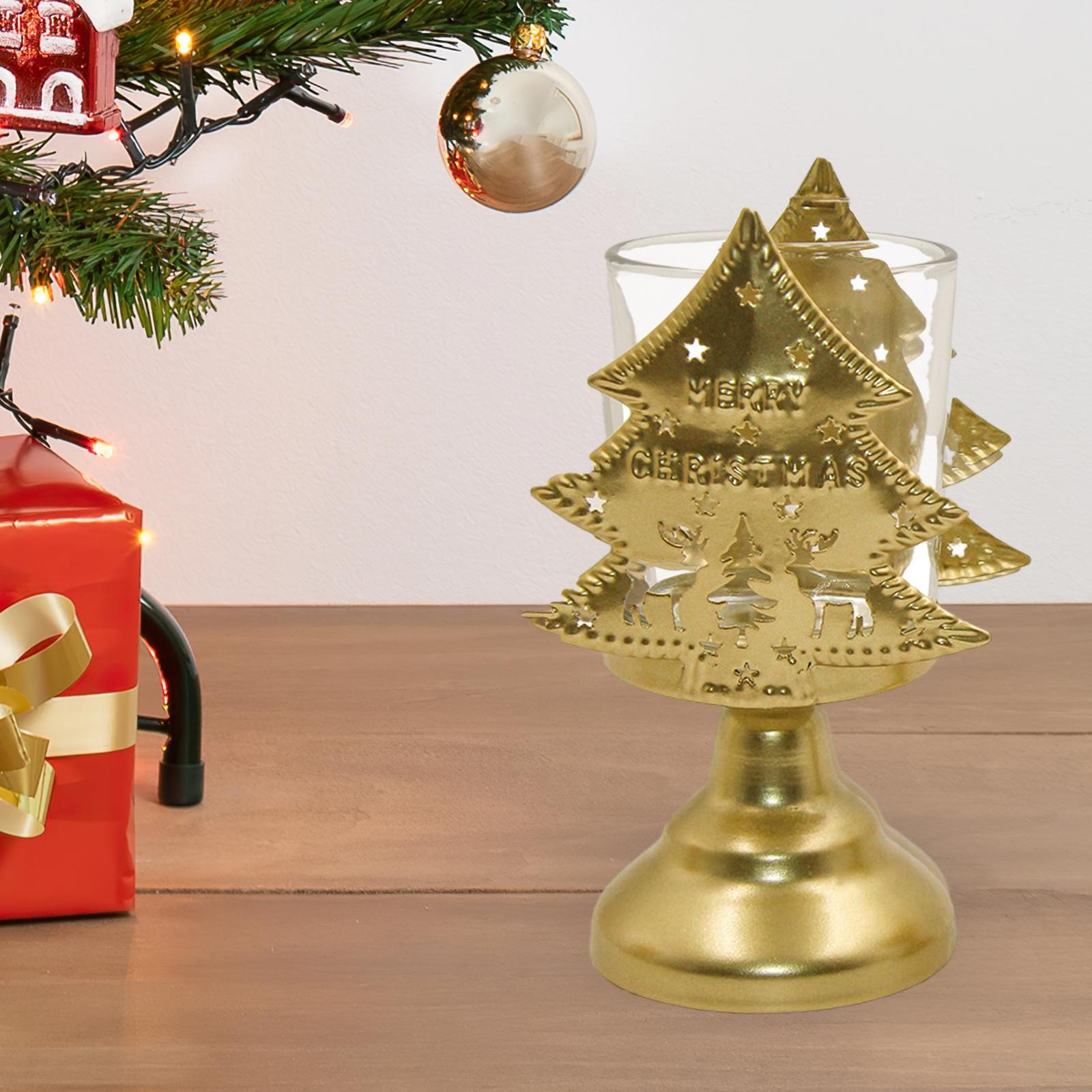 Christmas Votive Candle Holders, Tealight Holders Decorative for Christmas Holiday Party Home Decor