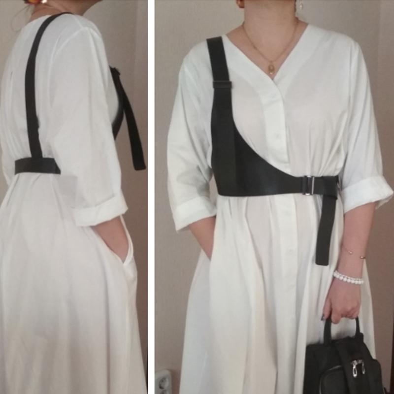 TRODEAM Sexy Da Cơ Thể Mối Ràng Buộc Lồng Điêu Khắc Dây Dây Lưng Dây Nịt Thắt Lưng Thắt Lưng Bông Tai Kẹp Punk Treo Áo