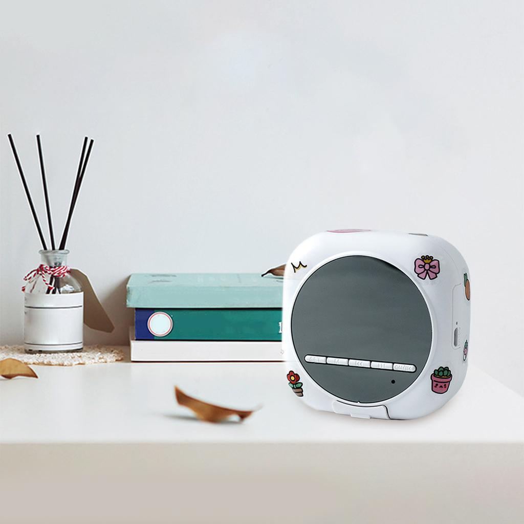 Mini Wireless Speaker Chargeable Waterproof TF Card Sound Box for Computer White